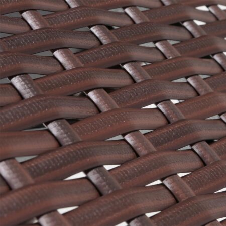 Gartenbank aus Poly Rattan braun 112 cm mit Sitzkissen