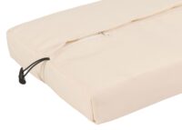 Gartenbank aus Poly Rattan braun 112 cm mit Sitzkissen