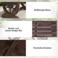 Gartenbank Sitzbank wetterfest rustikal für draussen Holz