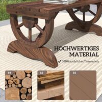 Gartenbank Sitzbank wetterfest rustikal für draussen Holz