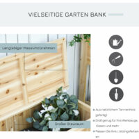 Gartenbank Sitzbank Truhenbank mit Aufbewahrung