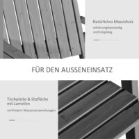 Gartenbank Sitzgruppe mit Tisch und Regenschirmloch Massivholz
