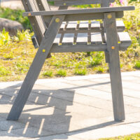 Gartenbank Sitzgruppe mit Tisch und Regenschirmloch Massivholz