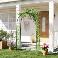 Gartenbogen Rankhilfe Vintage für Rosen und Pflanzen Metall schwarz