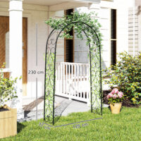 Gartenbogen Rankhilfe Vintage für Rosen und Pflanzen Metall schwarz