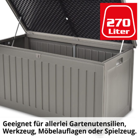 Gartenbox 270 L wetterfeste Kissen- und Auflagenbox