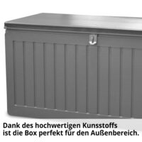 Gartenbox 270 L wetterfeste Kissen- und Auflagenbox