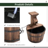 Gartenbrunnen Zierbrunnen Springbrunnen mit Pumpe 37cm