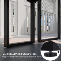 Gartengarnitur mit Tisch und Bänken für 4 Personen Metall