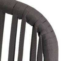 Gartengarnitur aus Aluminium anthrazit Tisch und 4 Stühle 140x80 cm wetterfest