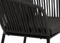 Gartengarnitur aus Aluminium anthrazit 5-teilig wetterfest mit Kissen