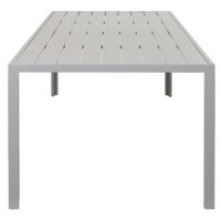 Gartengarnitur 7-teilig aus Aluminium grau taupe Tisch und 6 Stühle