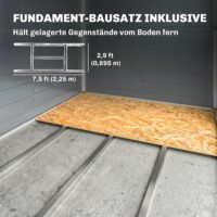 Gartenhaus gross mit Fenster Metall Kunststoff