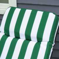 Gartenliegen Set klappbar mit Auflagen grün weiss