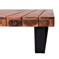 Garten Lounge Set aus Akazienholz und Aluminium mit dunkelgrauen Polstern