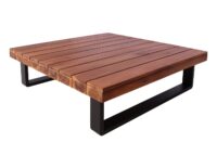 Garten Lounge Set aus Akazienholz und Aluminium mit dunkelgrauen Polstern