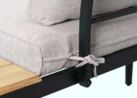 Garten Lounge Set aus Akazienholz mit Beistelltisch hellbraun