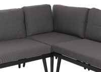 Garten Lounge Set aus Akazienholz mit Beistelltisch hellbraun