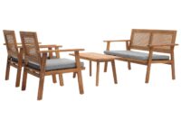 Gartenlounge Set aus Akazienholz mit Kissen MVG-zertifiziert