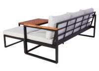 Gartenlounge Set aus Aluminium und Akazienholz hellgrau MVG-zertifiziert