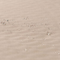 Garten Lounge Set aus Poly-Rattan und Akazienholz grau beige