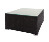 Poly-Rattan Gartenlounge Set braun mit Sofa und dunkelgrauen Kissen