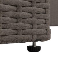 Polyrattan Gartenlounge Set grau mit dunkelgrauen Polstern