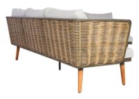 Garten Lounge Set aus Poly-Rattan hellgrau wetterfest