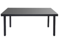 Poly-Rattan Gartenmöbel Set anthrazit mit Kissen für Balkon