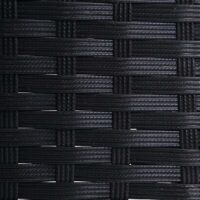 Poly-Rattan Gartenmöbel Set anthrazit mit Kissen für Balkon