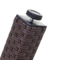 Poly-Rattan Gartenmöbel Set braun mit cremefarbenen Kissen für Balkon