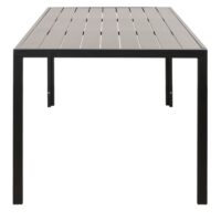 Gartenmöbel Set aus Aluminium grau Tisch 140x80 cm mit 4 Stühlen wetterfest