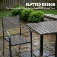 Gartenmöbel Set 7-teilig ausziehbar mit Tisch und Stühlen Holzoptik Aluminium