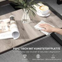 Gartenmöbel-Set Sofa Tisch 4-teilig für Balkon khaki
