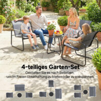 Gartenmöbel Set Sitzgruppe für 4 Personen mit Sofa Sessel und Tisch