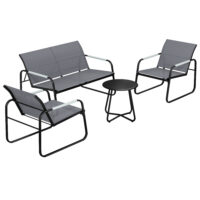 Gartenmöbel Set Sitzgruppe für 4 Personen mit Sofa Sessel und Tisch