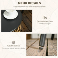 Modernes und gemütliches dreiteiliges Gartenmöbel-Set.