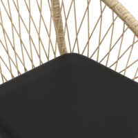 Wetterfestes, dreiteiliges Rattan-Gartenmöbel-Set in Gelb.