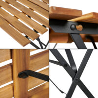 Klassisches Gartenmöbelset Biergartengarnitur Fitalia, 5-teilig, aus Akazienholz, für authentische Biergartenatmosphäre.