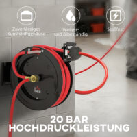 Gartenschlauchaufroller automatisch wandmontiert 15m Metall