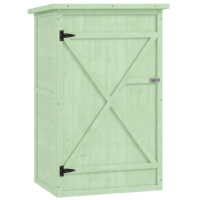 Gartenschrank abschliessbar mit Ablage und Bodenplatte Holz