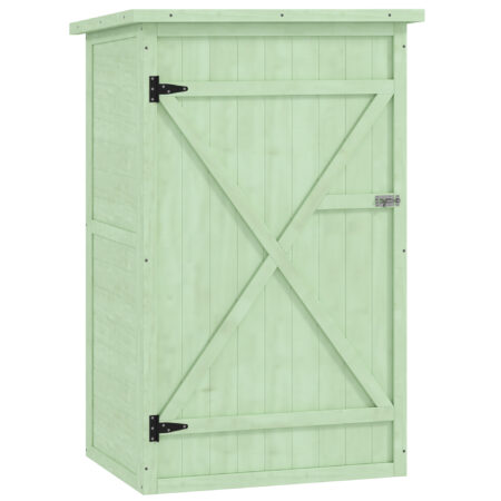 Gartenschrank abschliessbar mit Ablage und Bodenplatte Holz