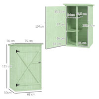 Gartenschrank abschliessbar mit Ablage und Bodenplatte Holz