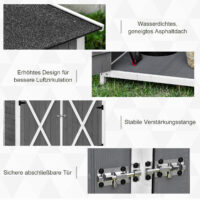 Gartenschrank mit Doppeltür und Dach für Gartenwerkzeug Holz
