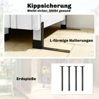 Gartenschrank extra hoch mit Ablage und belüftetem Dach Holz
