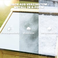 Gartenschrank hoch mit Ablage und Belüftung für Garten Holz