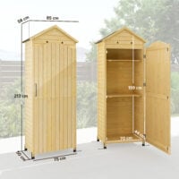 Gartenschrank hoch mit Ablage und Belüftung für Garten Holz