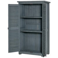 Gartenschrank mit Pultdach und Lamellentüren für Garten Holz