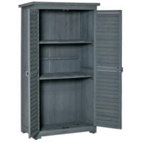 Gartenschrank mit Pultdach und Lamellentüren für Garten Holz