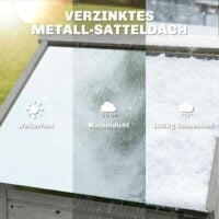 Gartenschrank hoch mit verstellbarer Ablage und Belüftung Holz